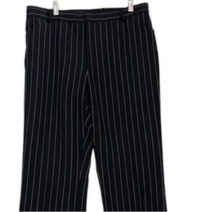 Lauren Ralph Lauren black pinstriped virgin wool pants